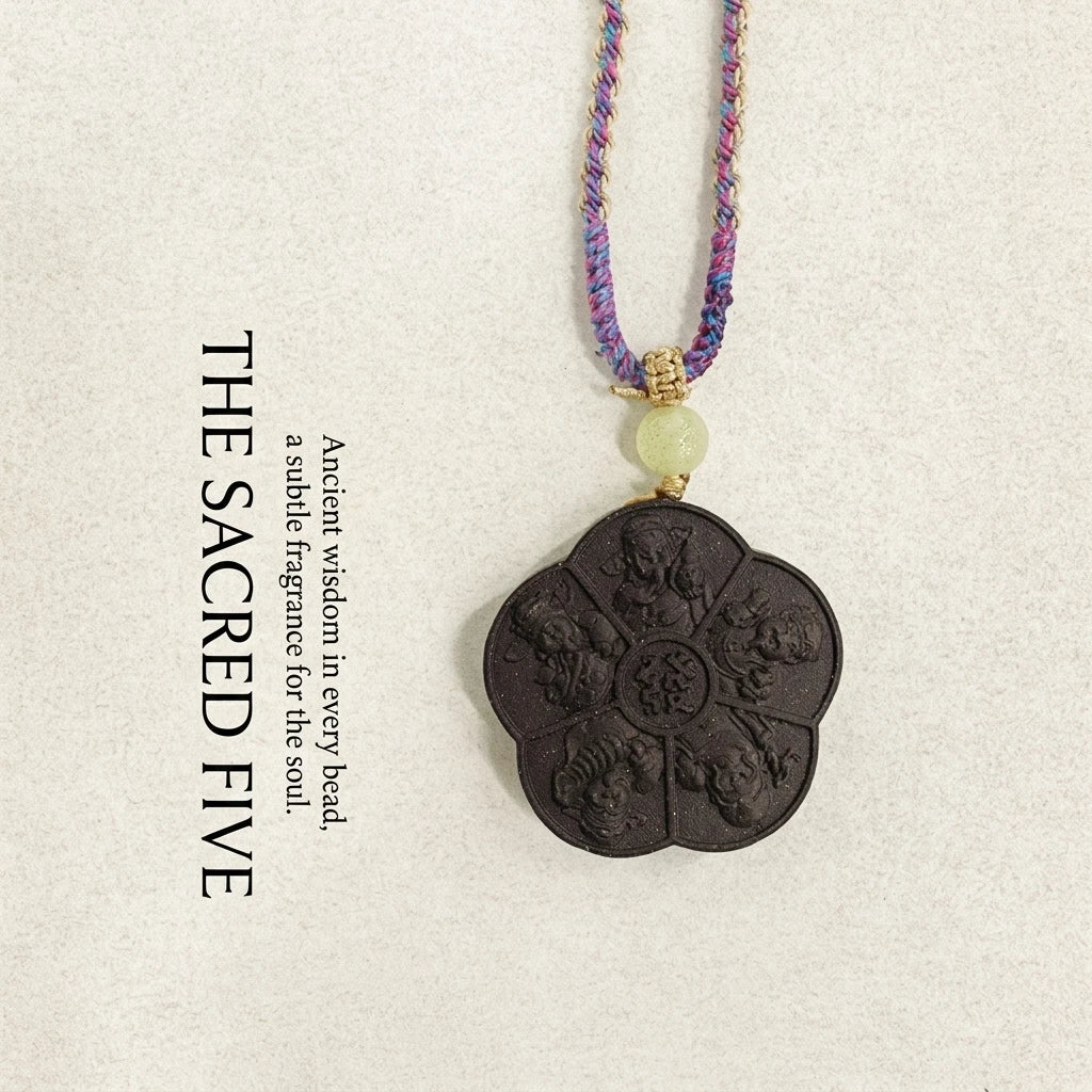Ambergris Fortune: Handcrafted Ancient Method He Xiang Incense Necklace