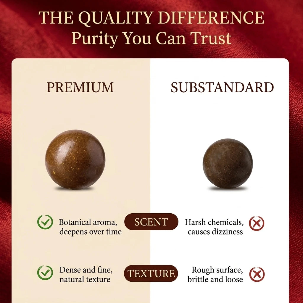 Ancient Wisdom: Natural Compound Incense Beads (He Xiang Zhu) - Handmade TCM Aromatherapy