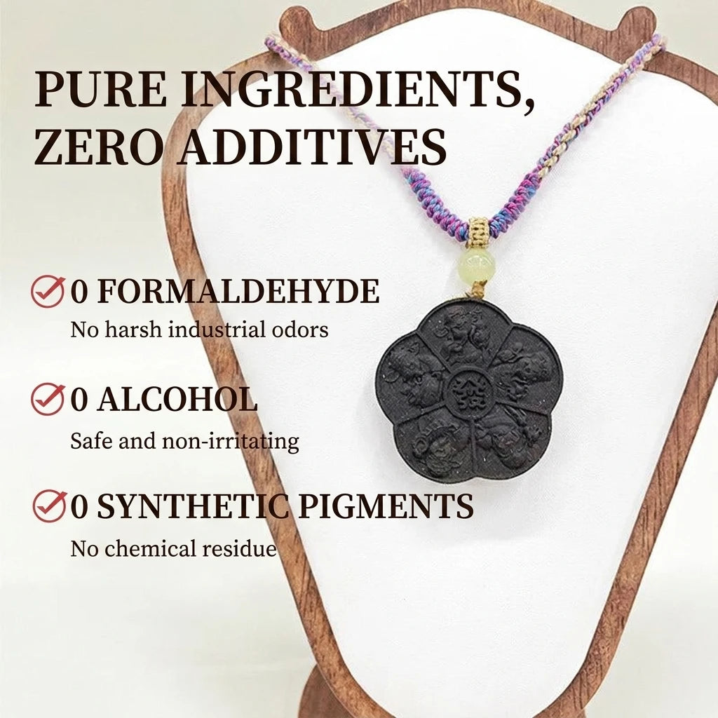 Ambergris Fortune: Handcrafted Ancient Method He Xiang Incense Necklace