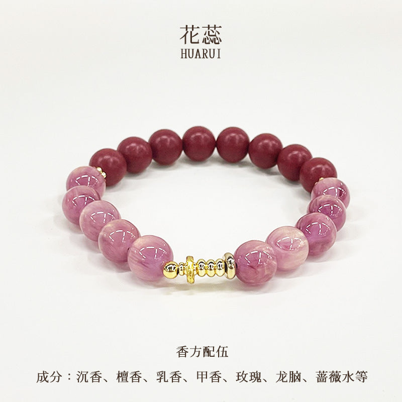 Floral Essence He Xiang Beads: Handcrafted TCM Aromatic Bracelet