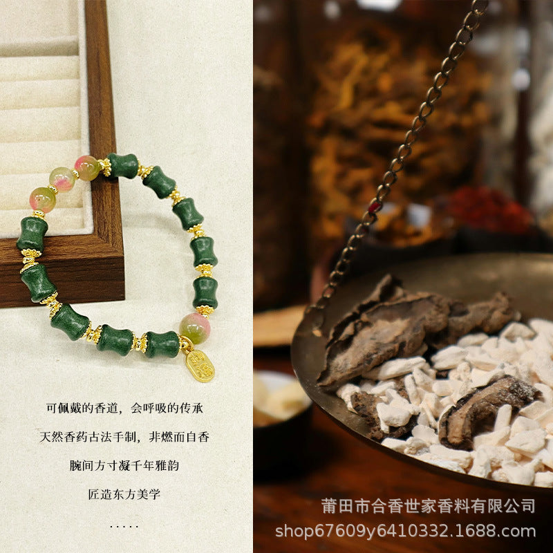 Zen Breeze: TCM Mosquito Repellent Bamboo Knot Bracelet