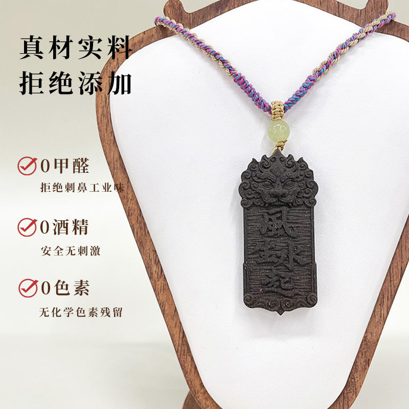 Celestial Cycle: Fengshui Zodiac He Xiang Incense Necklace