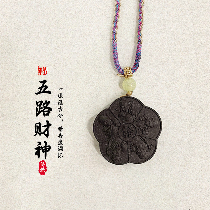 Ambergris Fortune: Handcrafted Ancient Method He Xiang Incense Necklace