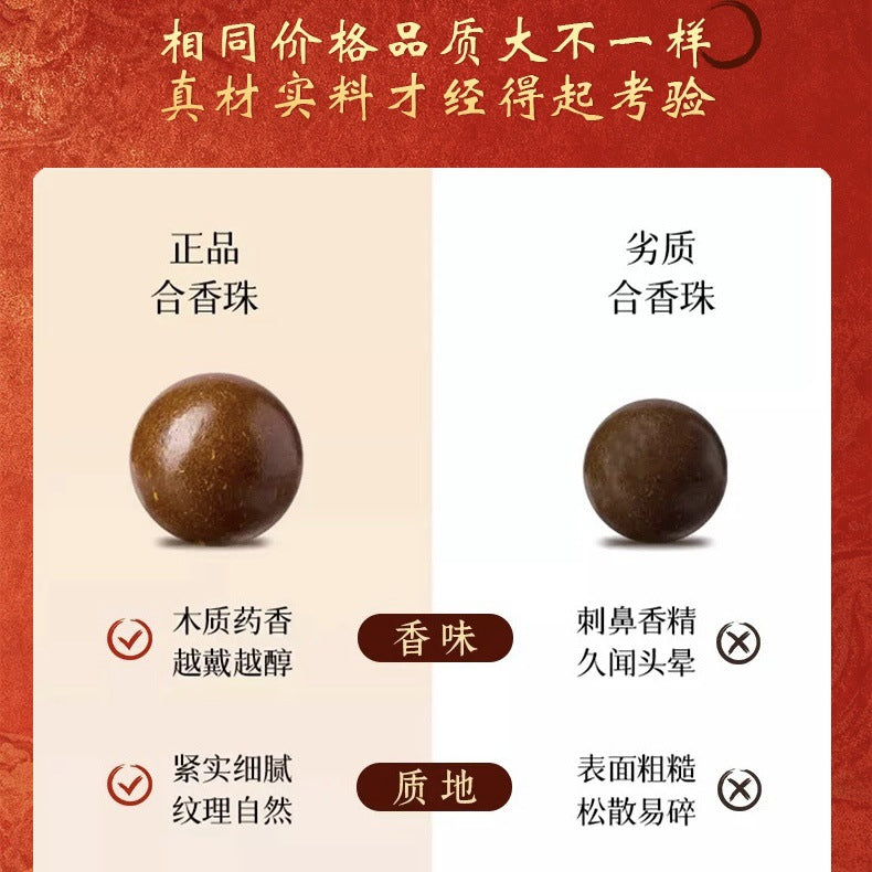Ancient Wisdom: Natural Compound Incense Beads (He Xiang Zhu) - Handmade TCM Aromatherapy