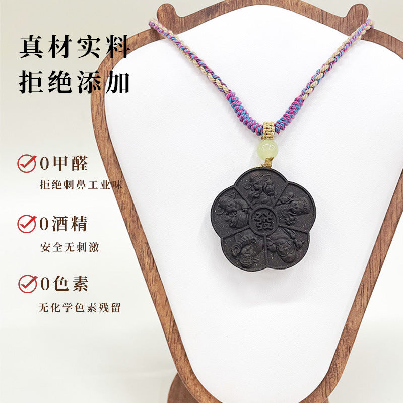 Ambergris Fortune: Handcrafted Ancient Method He Xiang Incense Necklace